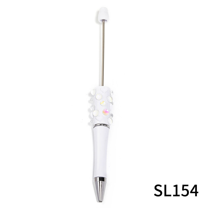 Wholesale 1opcs Heavy Industry Love Mermaid Beads Rhinestone Pen Handmade DIY Beaded Pen